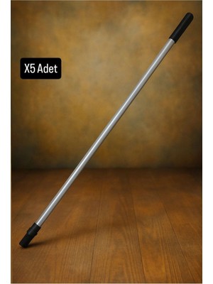 Mediterian Yerden Temizlik Seti, Fırça, Mikrofiber, Alüminyum Sap, 5'li, 120 cm, TR, Başakşehir