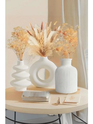 12 cm 3lü Iskandinav Tarzı Bohem Vazo Hediyelik Pinterest Pampas Vazosu Set Vazo Dekoratif Eşya