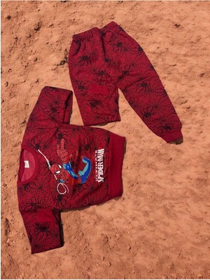 3 Iplik Takım Batmen Örümcek Adam Baskılı