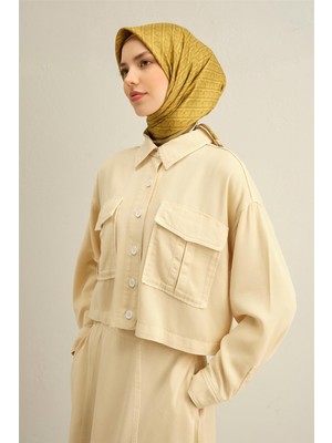 Armine Soyut Desenli Saf Ipek Sura Eşarp -9301D - 32