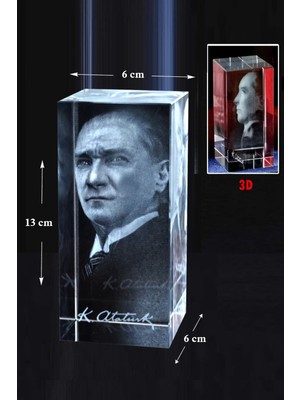 - Atatürk Resimli Kristal Küp