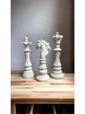 Ham Polyester Satranç Taşı Dekor Seti