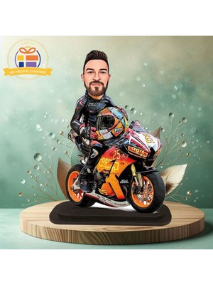 Honda Motorsiklet Karikatürlü Biblo Hediye  3D Masa Üstü Biblo Hediyesi