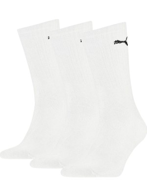 PUMA Spor Çorap 3'lü Paket Beyaz Renk Özellikleriyle Konforlu ve Dayanıklı Kullanım