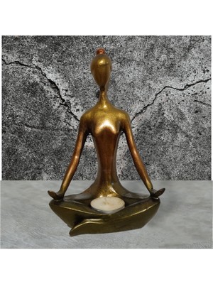 Yoga & Meditasyon Yapan Kız Mumluk & Tütsülük Biblo