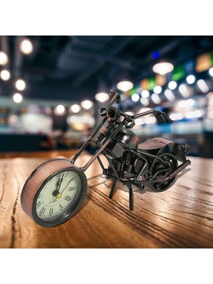 Metal El Yapımı Saat Motorsiklet Biblo Saat Hediyelik Saat Motor Metal Saat