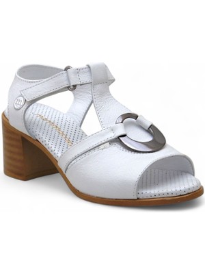 Mammamia D24YS-1460 Hakiki Deri Kadın Sandalet