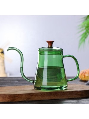 Jesse - Cam Borosilikat Kettle Ibrik 600 ml Ateşe Dayanıklı Şeffaf Pitcher