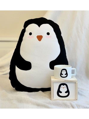 Giftmoda Tatlı Penguen Tasarımlı Kutulu Kupa Ve Yastık Set