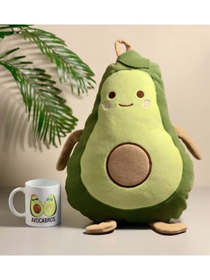 Giftmoda Avokado Yastık Ve Bro Best Friends Forever Tasarımlı Kupa Set