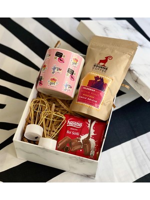 Giftmoda Women Can Tasarımlı Kupa Elmas Balon Gece Lambası Filtre Kahve Ve Çikolata Hediye Seti