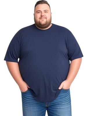 Sngl Erkek Büyük Beden Oversize Kısa Kollu T-Shirt 3xl 4xl 5xl 6xl 7xl 8xl