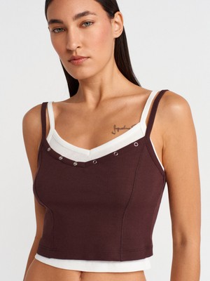 21085 Çift Görünümlü Askılı Top-Kahve