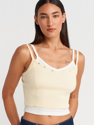 21085 Çift Görünümlü Askılı Top-Açık Sarı