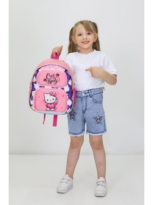 Hello Kitty Temalı Sevimli ve Şık Ortopedik Anaokulu ve Ilkokul Çantası