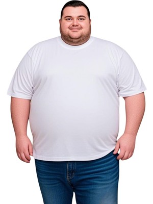 Sngl Erkek Büyük Beden Oversize Kısa Kollu T-Shirt 3xl 4xl 5xl 6xl 7xl 8xl