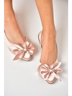 Fox Shoes Gül Kurusu Kumaş Kadın Babet H726809004