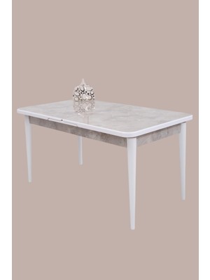 Duru Mdf Lak Panel Açılır Yemek Mutfak Masası 90X160