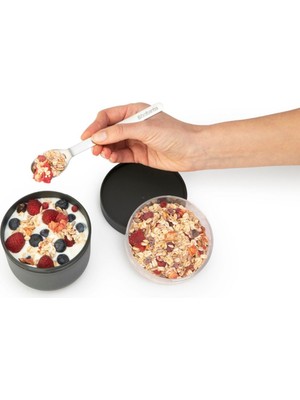 Brabantia Make Take Dark Grey Plastik Yemek Taşıma Kasesi 500ML