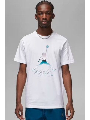 Nike Air Jordan Mj Brand Graphic Crew Erkek Beyaz Spor Tişört