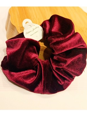 Monalisa Home Lüks Kırmızı Kadife Gösterişli  Lastik Toka