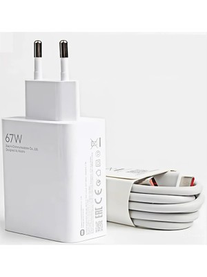 Xiaomi 67 Watt Hızlı Turbo Şarj Seti Kafa + Kablo Şarj Aleti Mdy-12 Poco X6 Redmi K60 E Redmi Note 13 Pro 5g