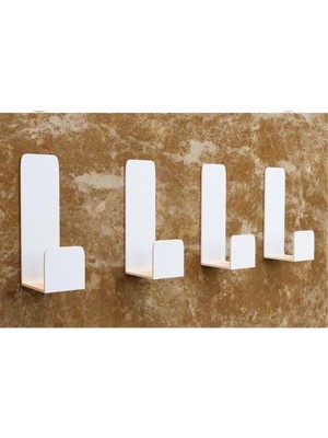 Mcreative Beyaz 4lü Yapışkanlı Askılık Kapı Arkası Bornoz Askılığı Yapışkanlı Mutfak Banyo Askılığı Havlu Askılığı Elbise Askılığı 4'lü Set 3m Yapışkanlı Tasarım