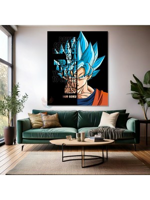 Goku Anime Kanvas Tablo Modeli Dijital Baskı Oyun Odası Tablosu
