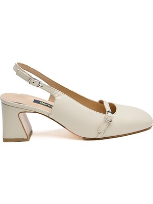 Hakiki Deri Kadın Topuklu Ayakkabı