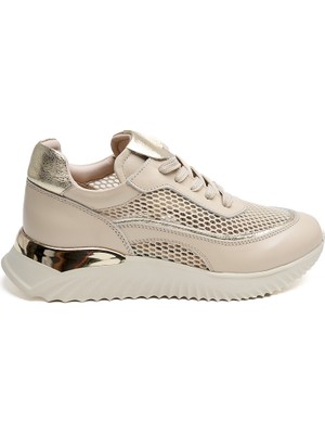 Comfort Taban Fileli Hakiki Deri Kadın Sneaker