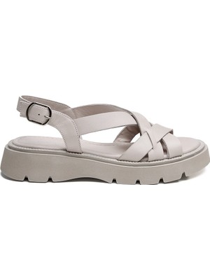 Günlük Hakiki Deri Kadın Sandalet