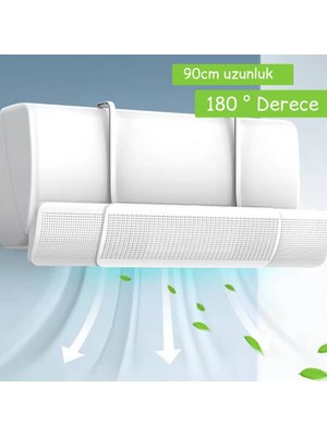 Plentiful Ayarlanabilir Universal Delikli Klima Hava Yönlendirici Klima Çarpması Önleyici Klima Perdesi 60-90cm