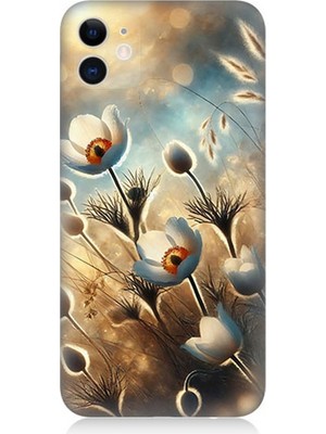 Apple iPhone 11 Uyumlu Pamuk Dalları Bahar Ruhu  Desenli Silikon Kılıf