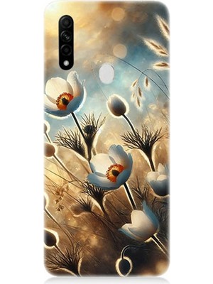 Oppo A31 Uyumlu Pamuk Dalları Bahar Ruhu  Desenli Silikon Kılıf