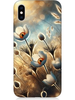 Apple iPhone x Uyumlu Pamuk Dalları Bahar Ruhu  Desenli Silikon Kılıf