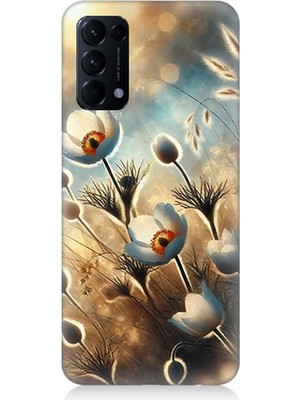 Oppo Reno 5 Pro Uyumlu Pamuk Dalları Bahar Ruhu  Desenli Silikon Kılıf