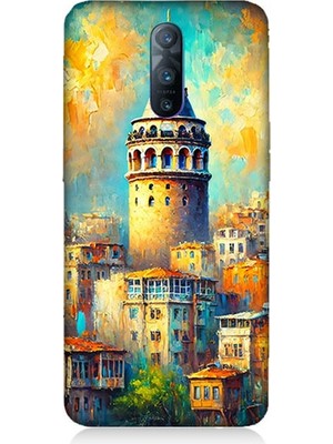Oppo Rx 17 Pro Uyumlu Galata’da Renkli Işıklar  Desenli Silikon Kılıf