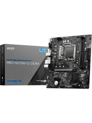 MSI Pro H610M-G DDR4 3200MHZ Matx 1700P Yüksek Performanslı Fiyatı