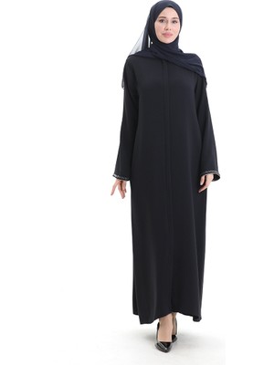 Sefa Merve Modal Kumaş Hürrem Kol Ferace 1904-06 Lacivert Vizon