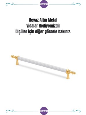 Lüx Metal Vidalı - Dolap, Şifonyer, Ünite,komodin, Mutfak Dolabı, Kulbu Vida Hediye