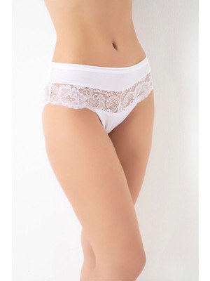 Bayan Dantel Detaylı Cotton Bikini Külot