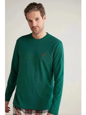 Erkek Uzun Kollu Ekoseli Pijama Takımı
