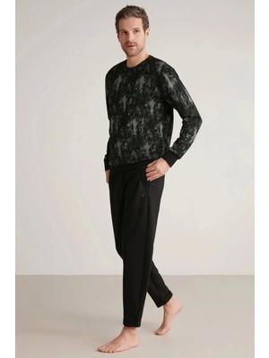 Erkek Uzun Kollu Yuvarlak Yaka Pijama Takımı