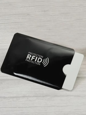 Kredi Kartı Kart Manyetik Koruma Kabı Siyah - Hırsızlığa Karşı - 2 Adet