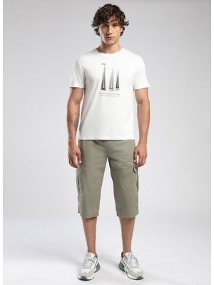 Lee Cooper Nelli Erkek O Yaka T-Shirt Ekru