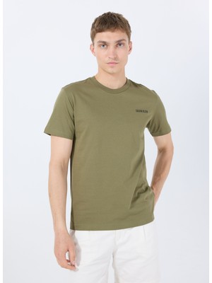 Calvin Klein Yeşil Erkek T-Shirt KM0KM01146LB6