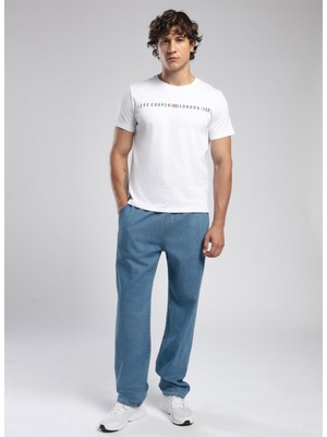 Lee Cooper Loose Normal Bel Normal Kesim Düz Paça Mavi Erkek Jean Pantolon