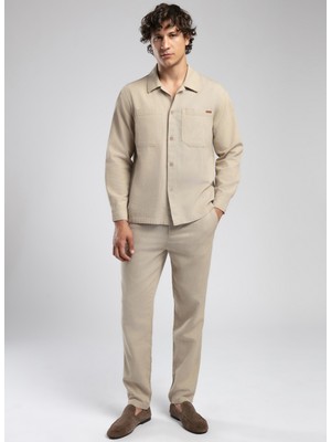 Lee Cooper Marsello Erkek Uzun Kol Dokuma Gömlek