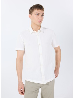 Lee Relaxed Fit Gömlek Beyaz Erkek Gömlek