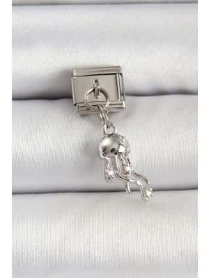 Zarif Kadın Için Silver Çelik Deniz Anası Bakla Bileklik